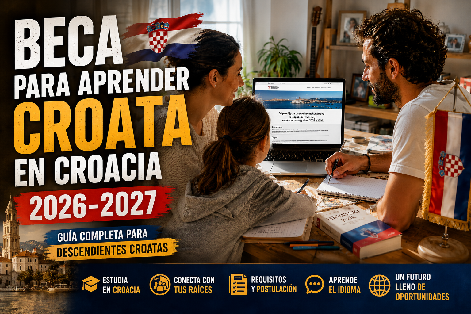 Beca para aprender croata en Croacia 2026-2027: guía completa para descendientes croatas